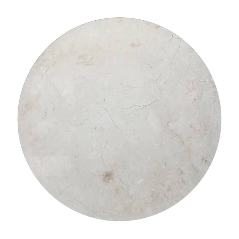 Danielle Genuine Marble 24" Pedestal Side Table