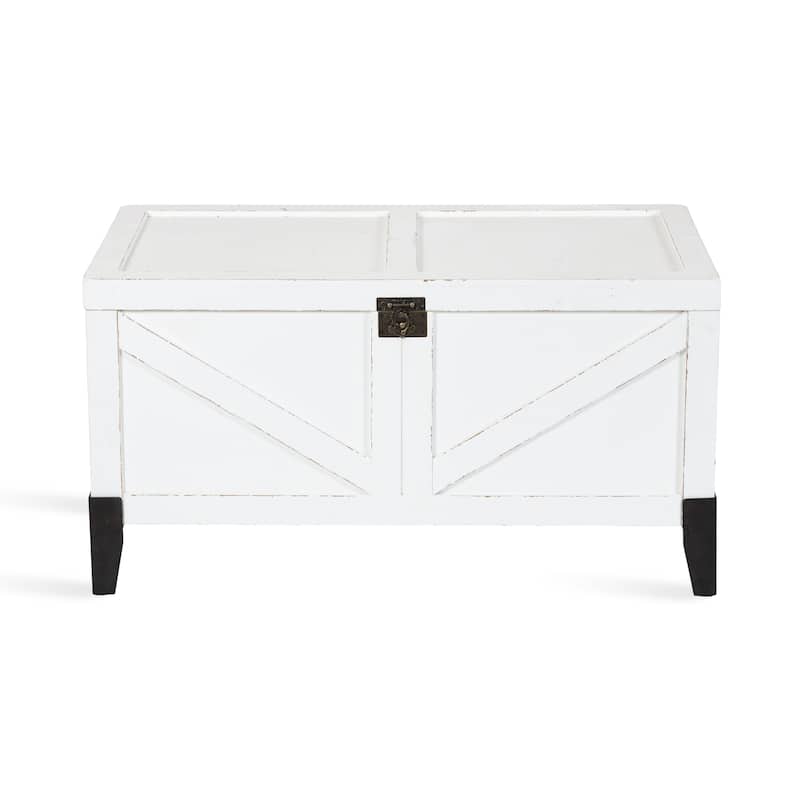 Kate and Laurel Cates Wood Coffee Table with Trunk Storage - 35x19x18