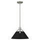 preview thumbnail 1 of 6, Jessup 1-Light Antique Nickel Mini Metal Pendant