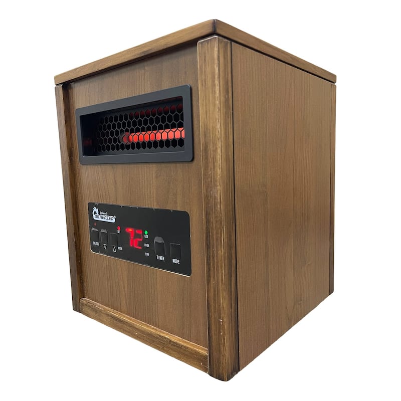 Indoor Infrared Space Heater With Remote Control, 1500W, Coffee
