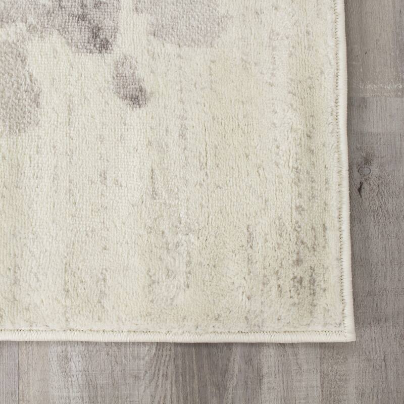 Madrid Collection - Watercolour Flower Pattern Rug