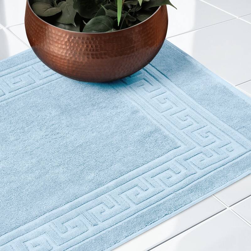 Blue Nile Mills 100% Cotton Thick Absorbent Washable Bath Mats Set of 2