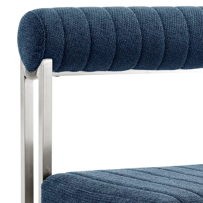 Anastasia Modern Upholstered Metal Dining Chairs - Set of 2