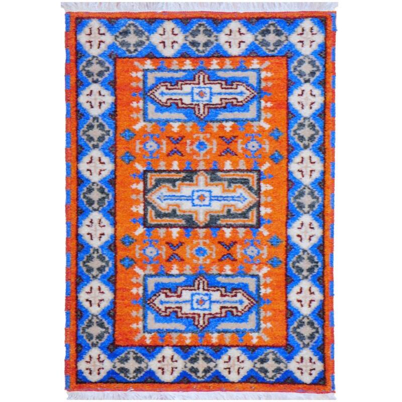 HERAT ORIENTAL Handmade Kazak Wool Rug - 2' x 3' - 2' x 3'