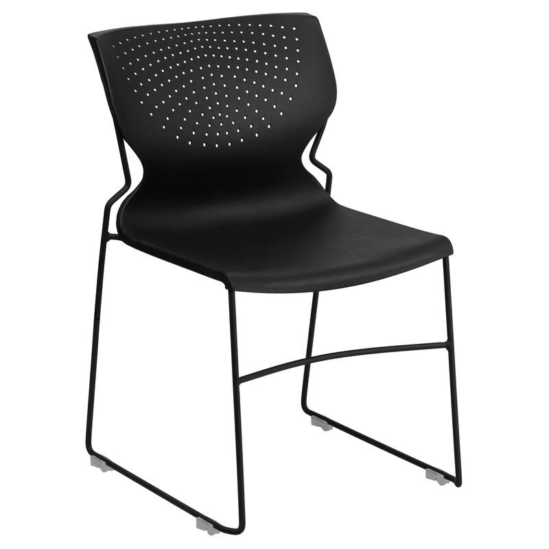 5 Pack 661 lb. Capacity Full Back Stack Chair with Powder Coated Frame