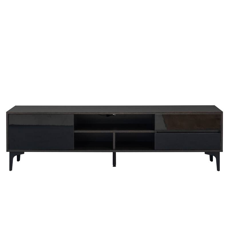 TV Cabinet with LED Remote Control Lights, UV Bloom Drawer Panel
