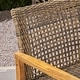 preview thumbnail 4 of 12, Hampton Outdoor Wood and Wicker Sofa by Christopher Knight Home