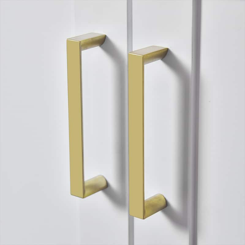 36" Bathroom Vanity Cabinet with Ceramic Sink, Soft-Close Door and 4 Storage Drawers