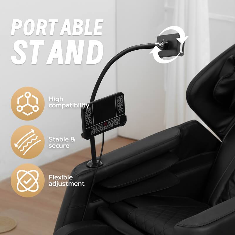 Massage Chair Recliner, Full Body Air Compression with Heat Therapy, Foot Rollers & Bluetooth Speakers
