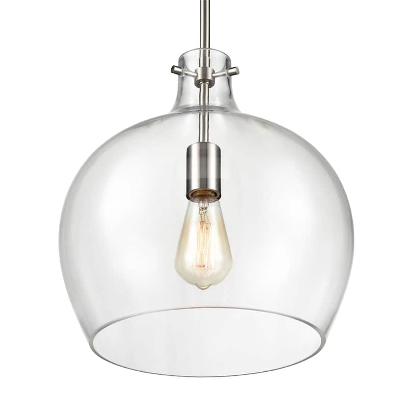 Millennium Lighting 50" Metal 1 Light Pendant Fixture with Clear Glass Shade