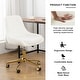 preview thumbnail 8 of 43, Modern Teddy Fleece Fabric with Metal Legs with Lift Adjustment, Swivel Office Chair