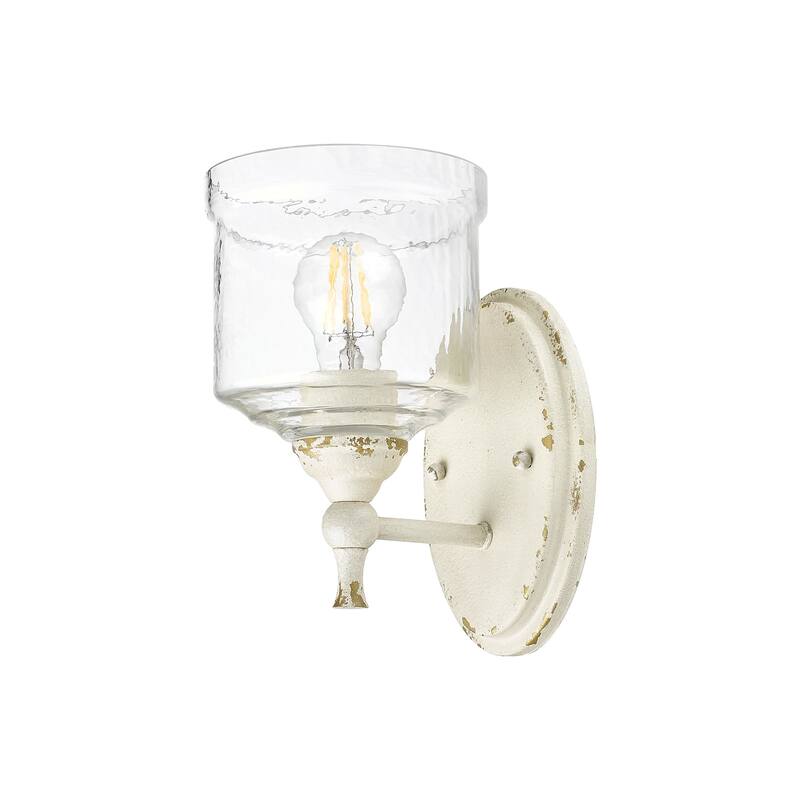 Golden Lighting 0806-1W HWG Keating 10" Tall Bathroom Sconce