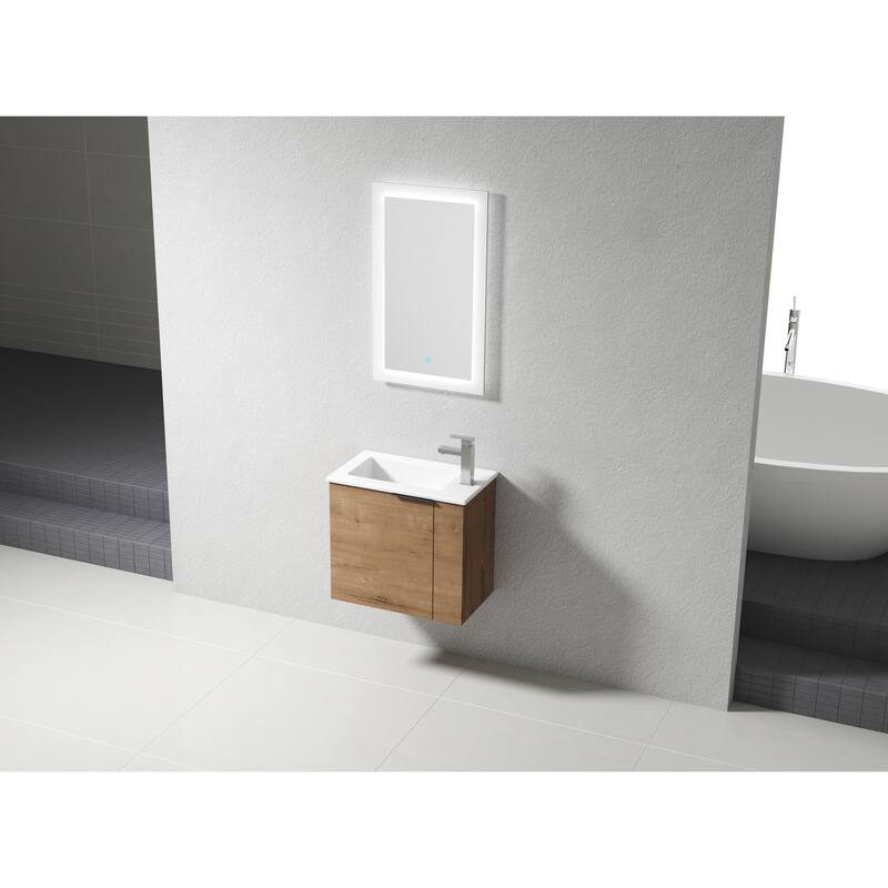 Bathroom Vanity with Sink 22 Inch for Small Bathroom,Floating Bathroom Vanity with Soft Close Door,Bathroom Vanity with Sink