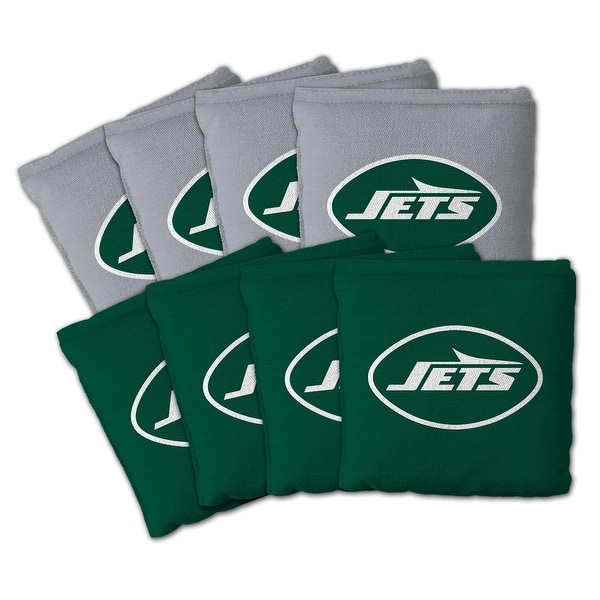 slide 2 of 5, New York Jets NFL Dual Sided Pro Stop & Slide Cornhole Bags