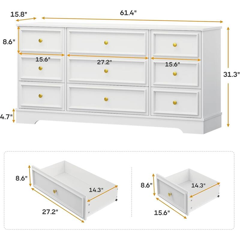 Dresser for Bedroom Dressers & Chests of Drawers Storage Organizer