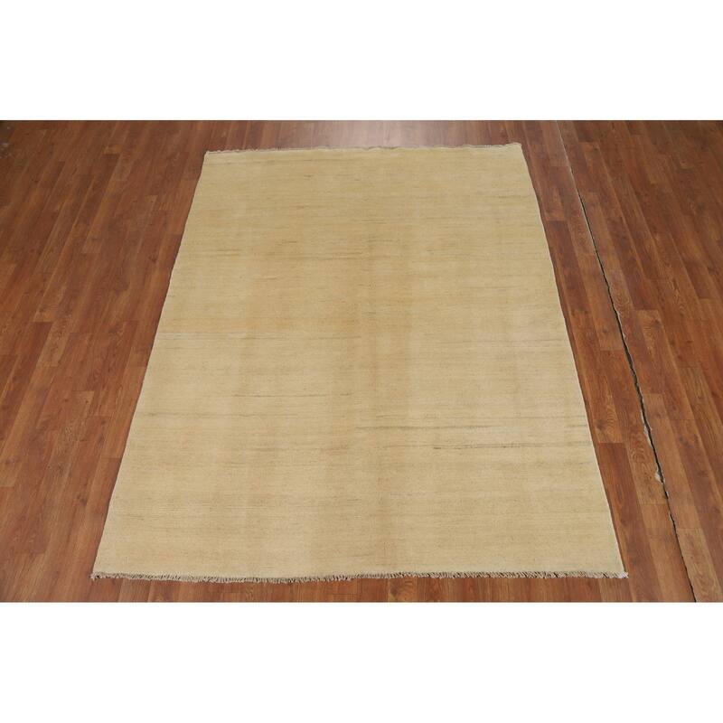 Modern Gabbeh Oriental Rug Handmade Wool Carpet - 4'10"x 6'2"