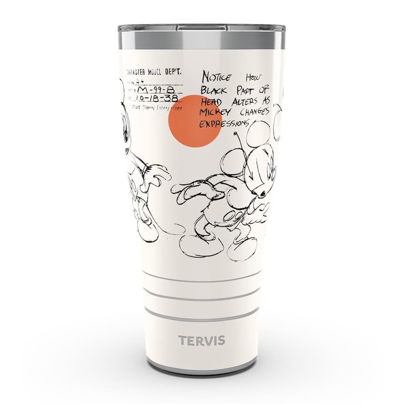 Tervis Traveler Disney Mickey Mouse Melody Triple Walled Insulated Travel Tumbler, Stainless Steel - 30oz