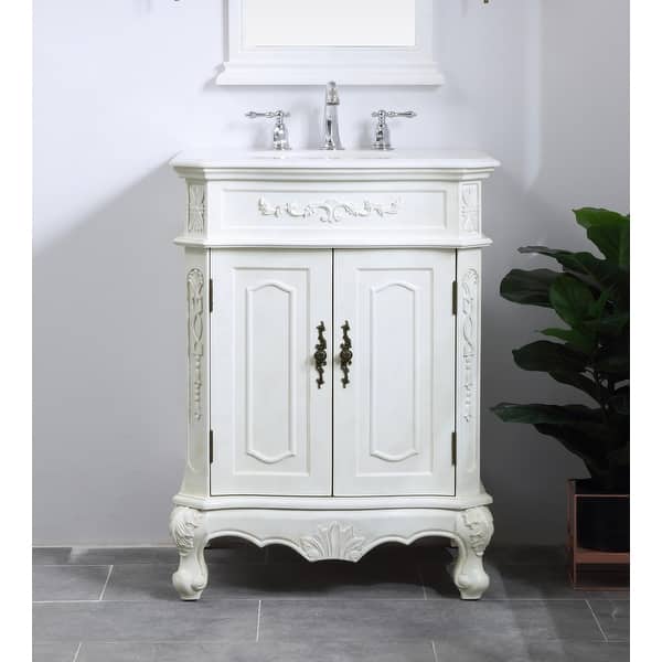 Shop Victorian Style Bathroom Vanity Cabinet Set With Marble Top Overstock 31301594