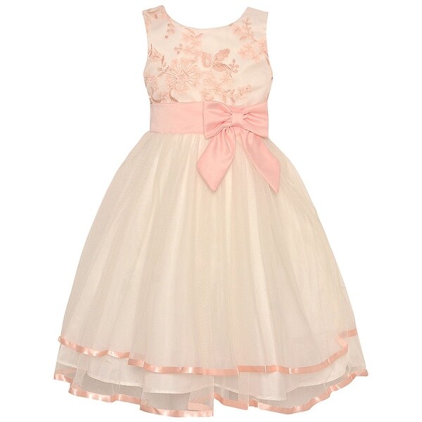 rare editions floral embroidered dress