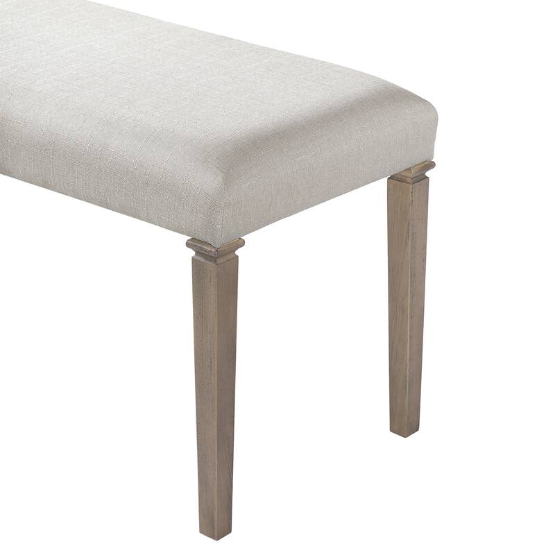 6-Piece Dining Table Set, Including 1 Rectangular Table, 4 Upholstered Chairs & 1 Bench, Wooden Kitchen Table & Chair Set