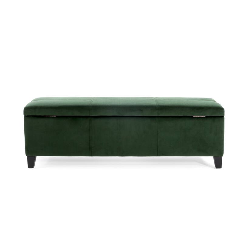 Premium Velvet Storage Ormans Bench Doubles as a Coffee Table in the Living Room