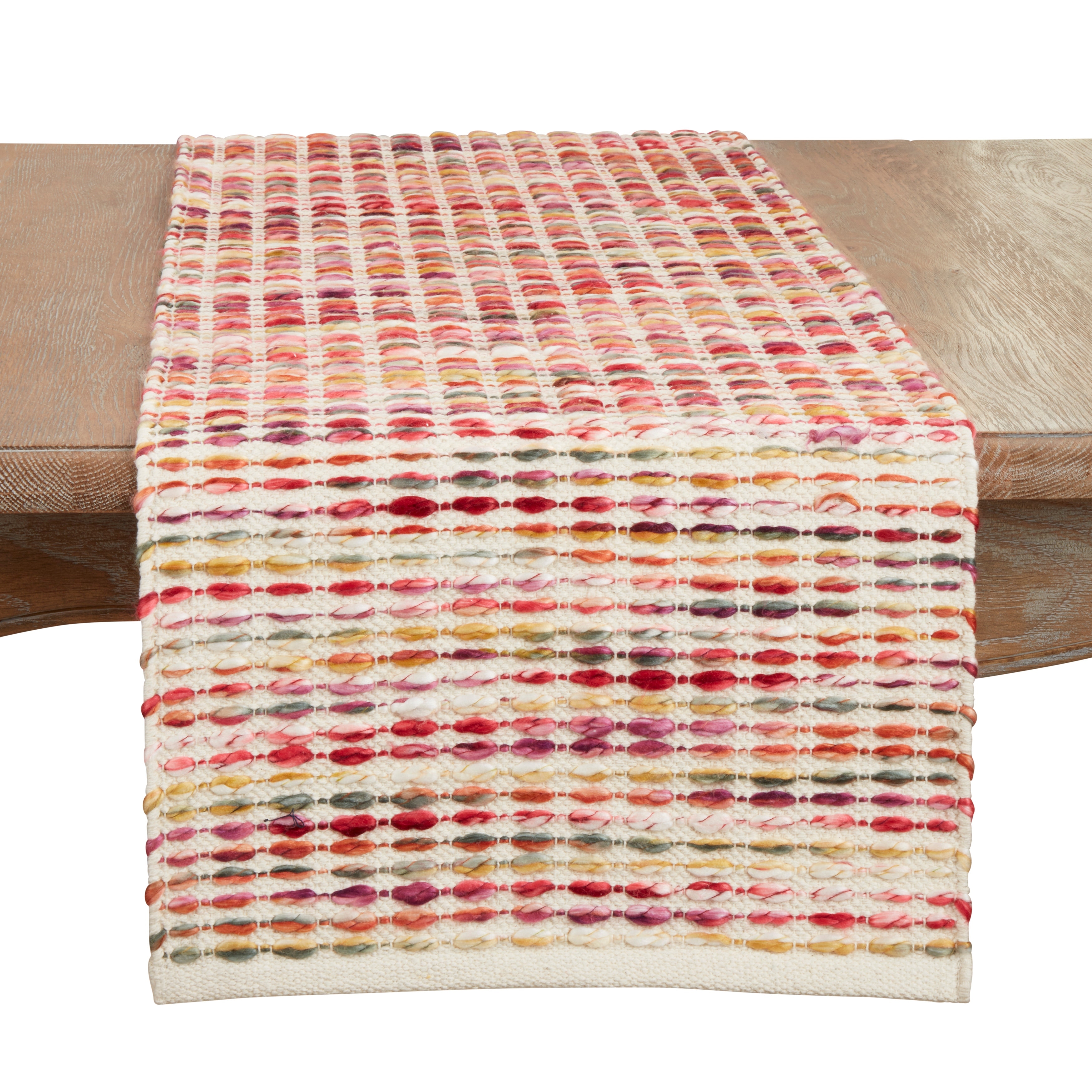Woven Rainbow Stripe Delight Table Runner - 16"x72"
