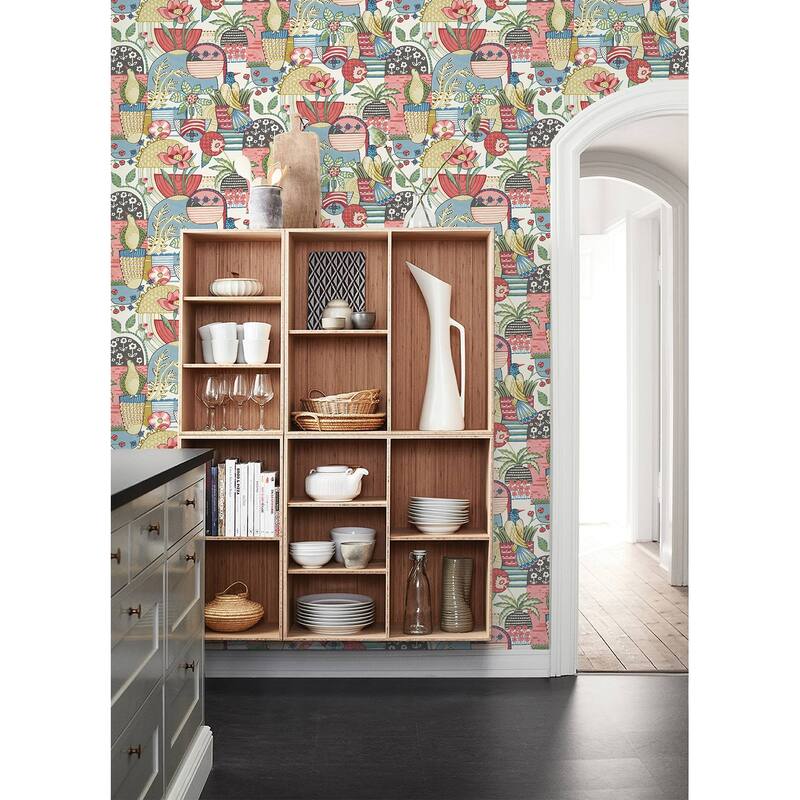 A-Street Prints Fika Rose Blissful Birds and Blooms Wallpaper