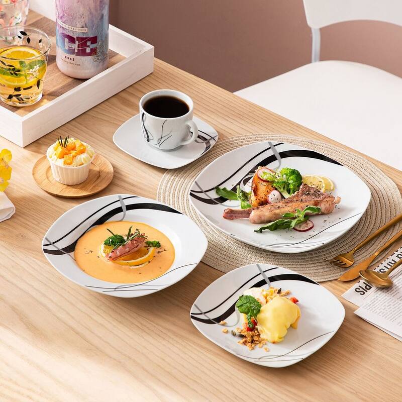 VEWEET Fiona Porcelain Dinnerware Set