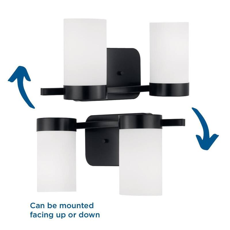 Elevate Collection Two-Light Bath & Vanity - 7.5" x 15.375" x 6.125"