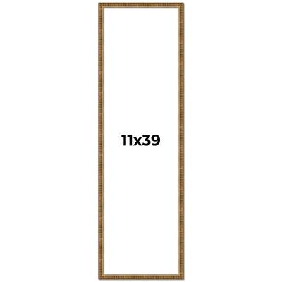 11x39 Frame Gold Kingsley Distressed Solid Wood Picture Frame Width