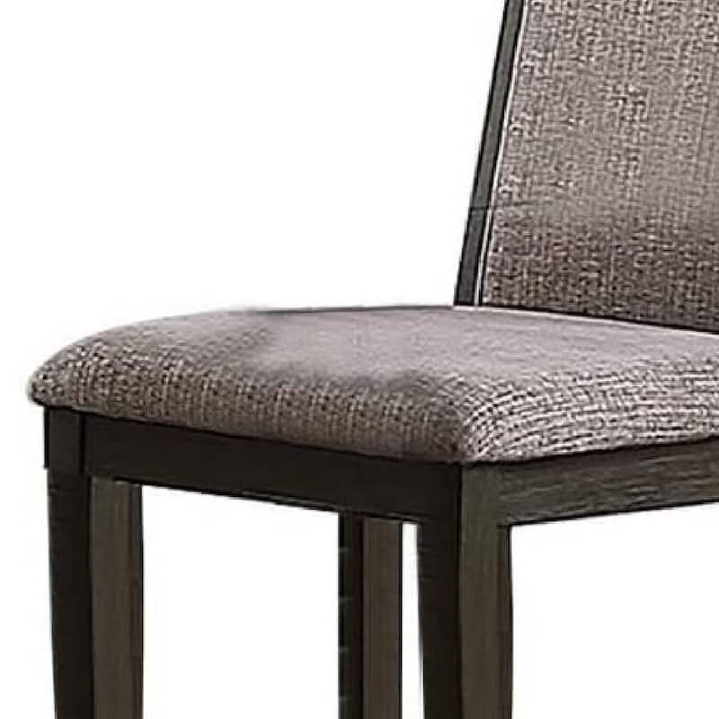 Gray/Gray Fabric Upholstered Wood Frame Dining Chair, Set of 2, Sturdy Dining Chair for Dining Rooms - 19
