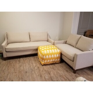 Copper Grove Harzburg Oatmeel Tweed Sofa and Loveseat Set