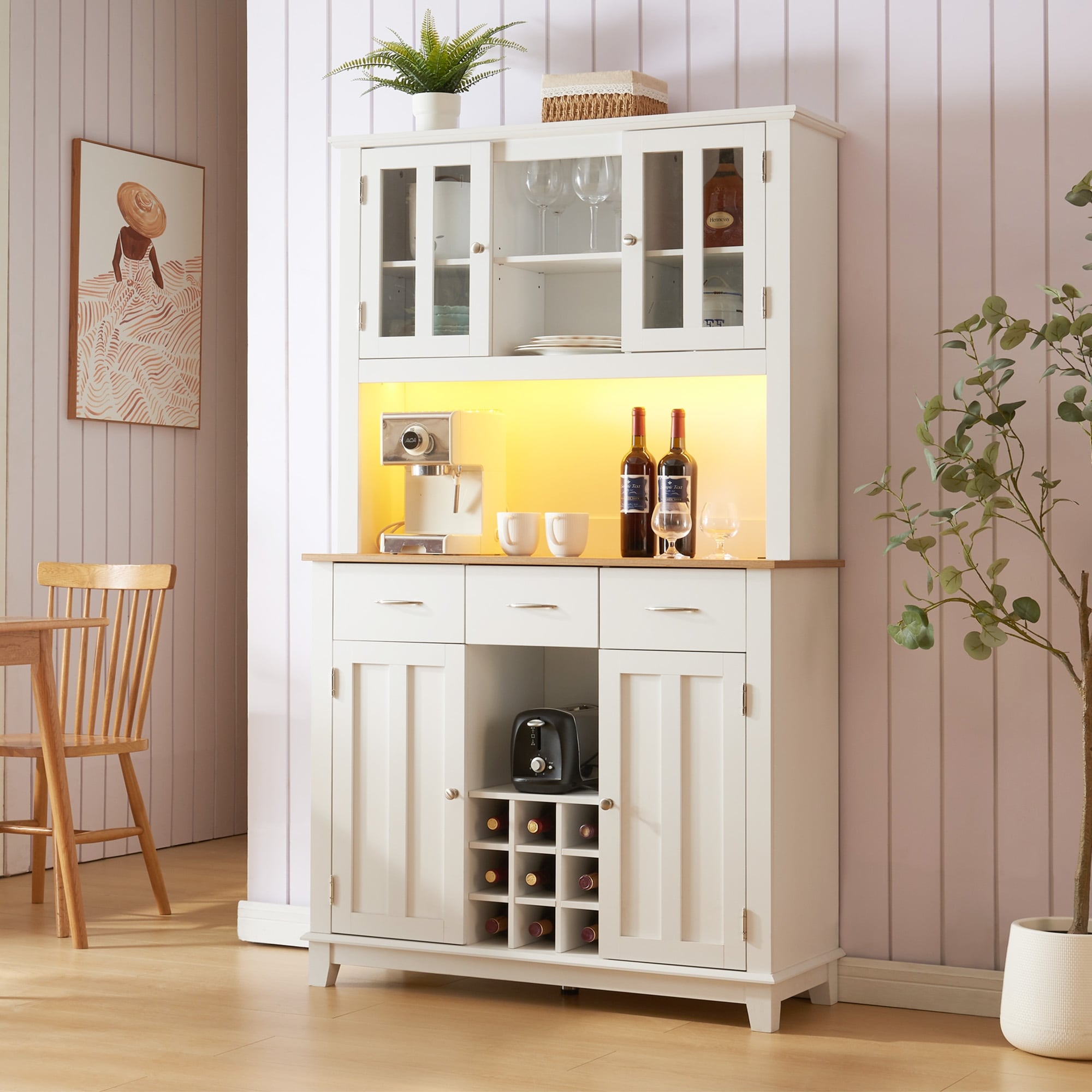 White mini best sale bar cabinet