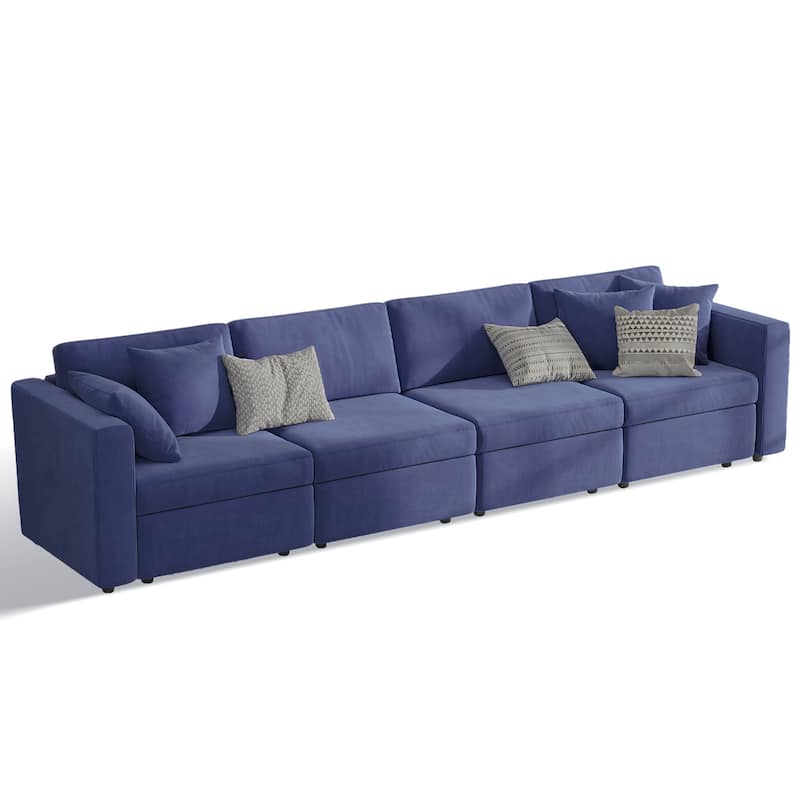 Pocassy Cloud Sectional Couch Upholstered Velvet Couches