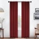 preview thumbnail 50 of 198, Superior Solid Machine Washable Room Darkening Curtains with Back Tabs, Set of 2 26" x 84" - Sangria