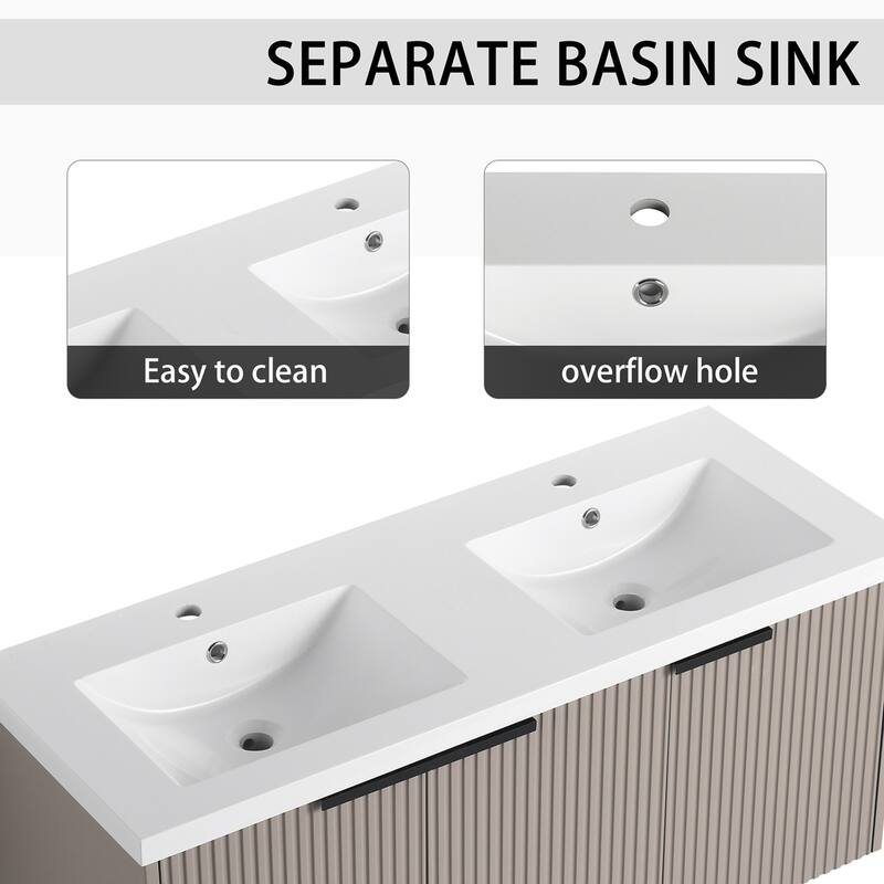 Wall Mounted Bathroom Vanity with Resin Sink