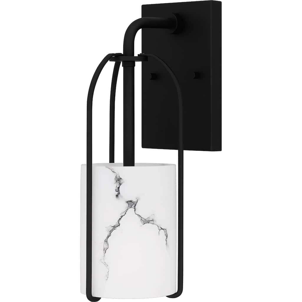 Fairbanks 1-Light Matte Black Wall Sconce