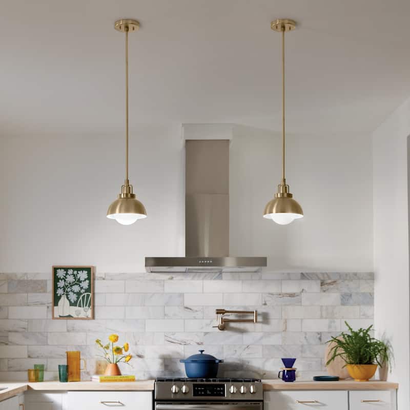 Kichler Lighting Niva 11.25 in. 1-Light Champagne Bronze Convertible Semi-Flush Mount Light