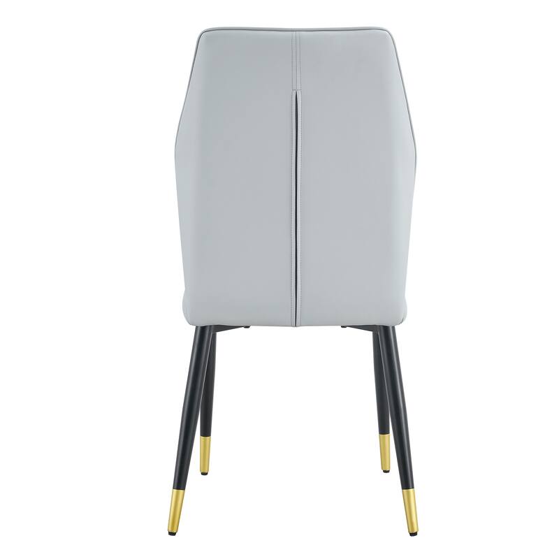 Modern 8 Piece PU Dining Chair Set with Widened Backrest, Soft Cushion, Metal Legs for Dining Room Kitchen Living Room Bedroom