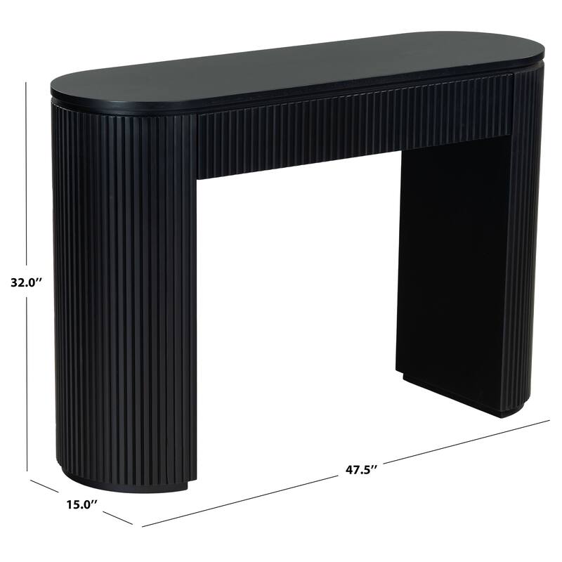 SAFAVIEH Couture Rikki Fluted 1 Drawer Wood Console Table - 48"W x 15"D x 32"H