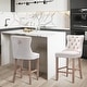 preview thumbnail 52 of 56, Contemporary Tufted Velvet Upholstered Counter Bar Stools Set of 2 Set of 2 - Ivory