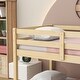 preview thumbnail 4 of 33, Twin Size Wood Loft Bed with Ladder and Fence for Kids, Boys and Girls