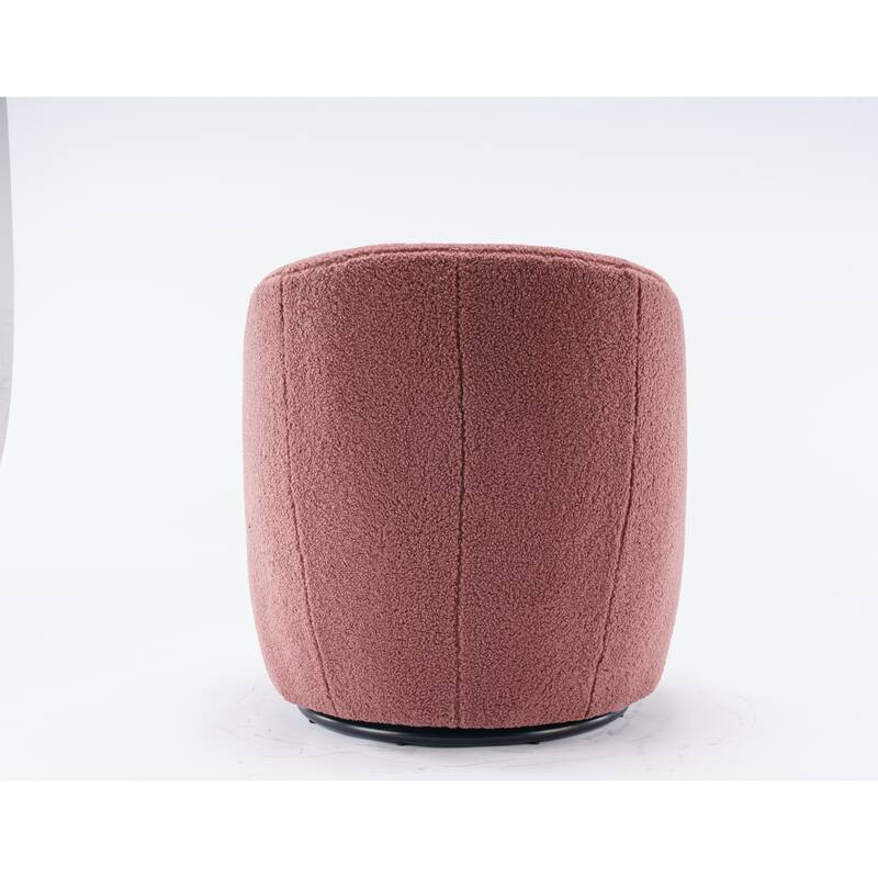 Teddy Fabric Swivel Accent Armchair Barrel Chair