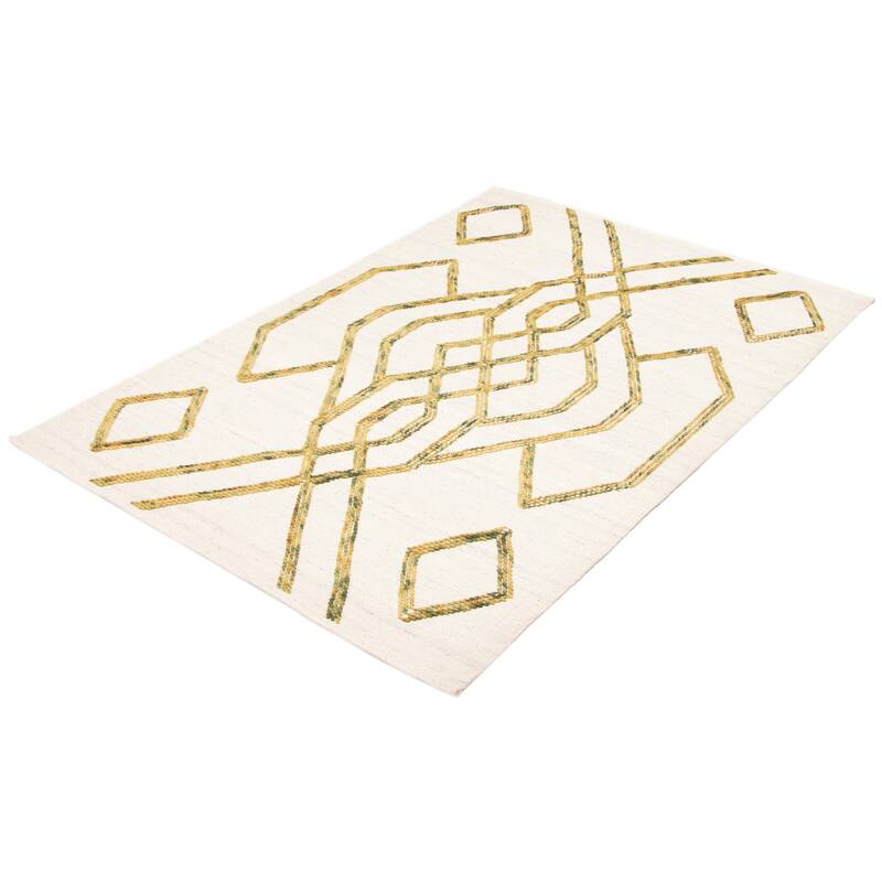 ECARPETGALLERY Braid weave Sienna Cream Wool Rug - 5'5 x 8'0