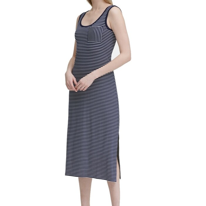 calvin klein navy blue dress