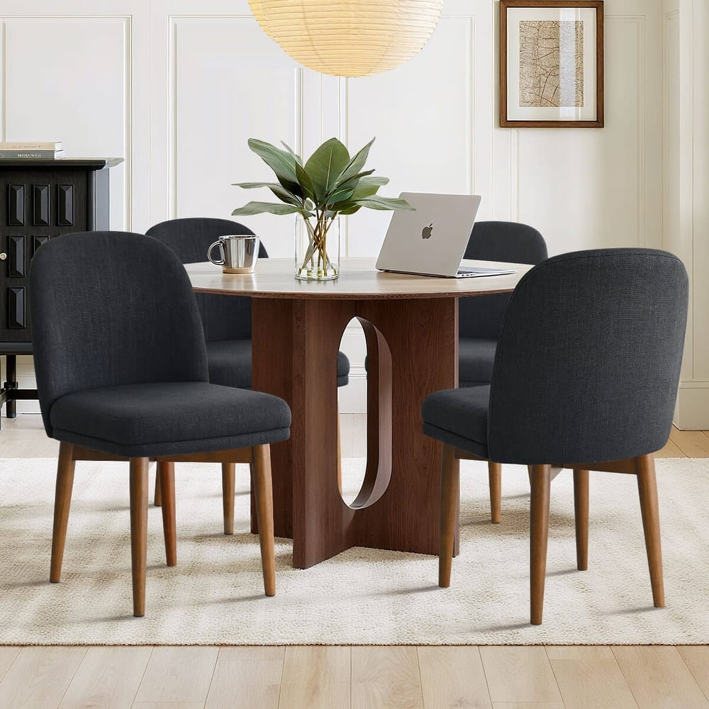 Linen Upholstered Parson Chair(Set of 4)