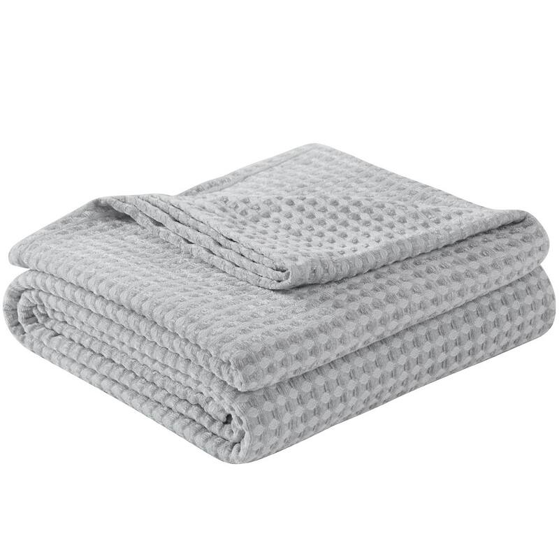 Fluffy Waffle Weave Chenille Throw Blanket