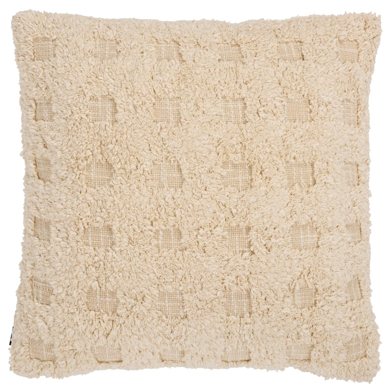 SAFAVIEH Home Niki 18-inch Square Natural Cotton Decorative Throw Pillow
