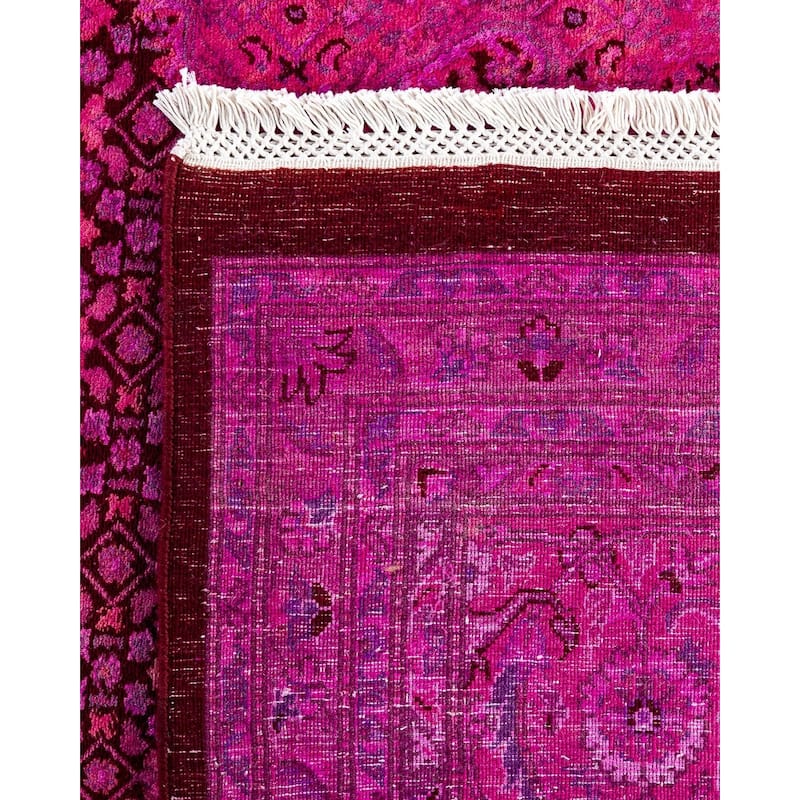 Fine Vibrance One-of-a-Kind Hand-Knotted Area Rug - Pink, 9' 0" x 12' 8" - 9' 0" x 12' 8"