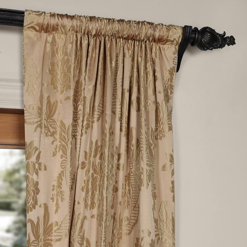 Exclusive Fabrics Magdelena Faux Silk Jacquard Curtain (1 Panel)